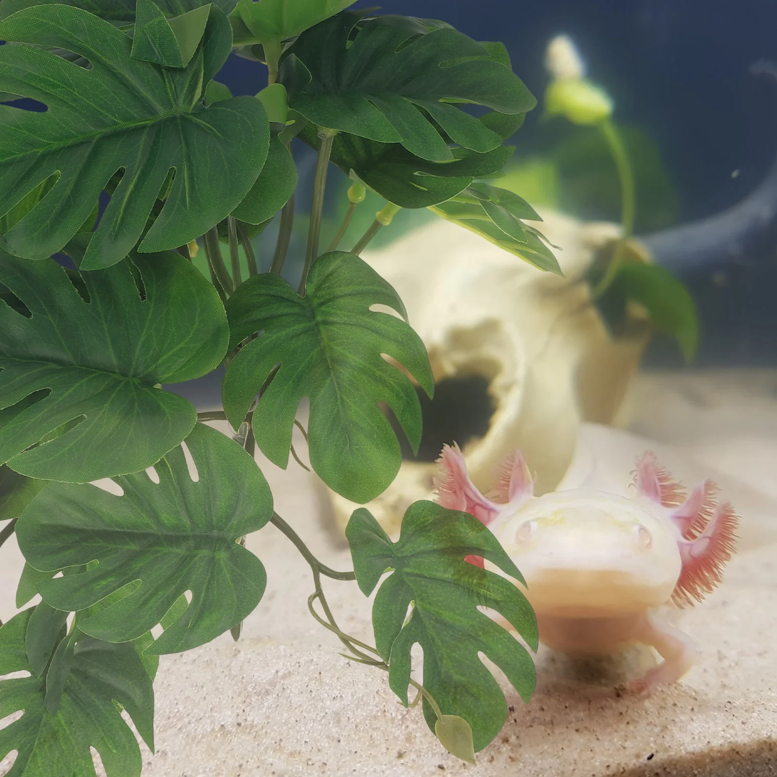 Reptile Plants For Terrarium Aquarium Landscaping Plant Reptile Tank Decor Fake Plants Fish Tank Decorations Pet Supplies - Image 5