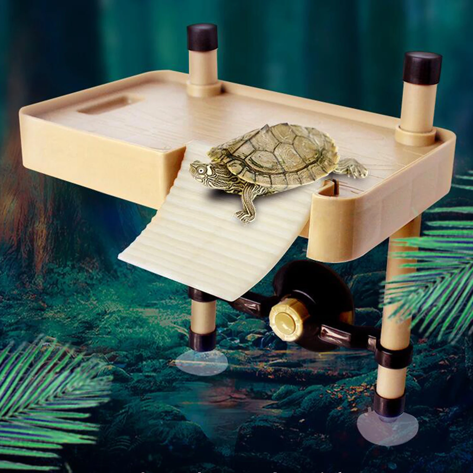 Turtle Basking Floating Platform Terrapin Dock Brazilian Terrapin Floating Island Reptile Ramp Platform Aquarium Decoration - Image 3