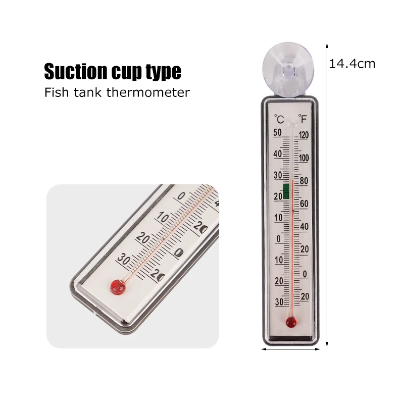 8 Styles Cordless Aquarium Thermometer Lcd Digital External Thermometer Glass Thermometer Fish Tank Mini Suction Cup Thermometer - Image 14