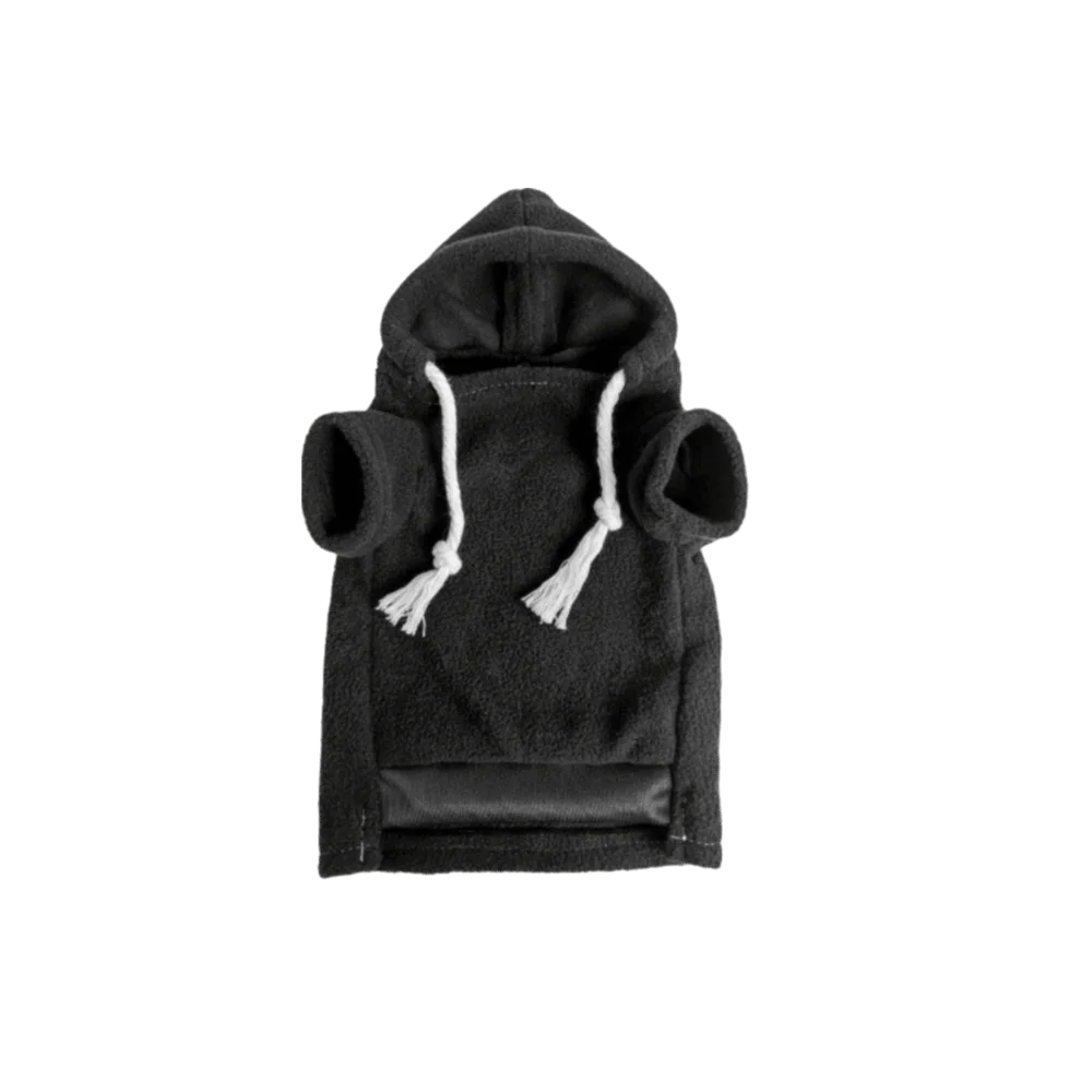 Fashionable Elastic Ferret Hoodie Thick Fleece Soft Pet Striped Sweatshirt Stylish Drawstring Cozy Pet Warm Clothing Winter - Image 8