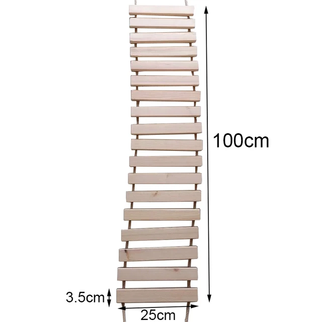 Toys Wall-mounted Activity Cat Wood Sisal Scratcher Climber Furniture Cat Bridge Rope Steps Kitten Ladder Kitten Post Wall - Image 15