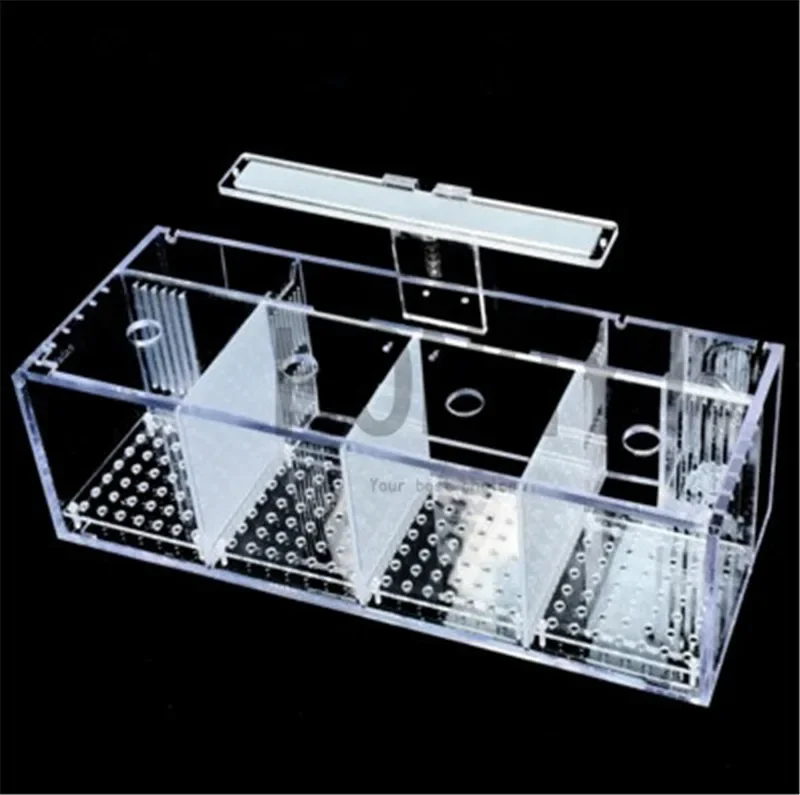 HONGYI 1 piece acrylic bettas cylinder isolated fish tank tilted water pump breeding cylinder baby betta tank guppy breeding - Image 7