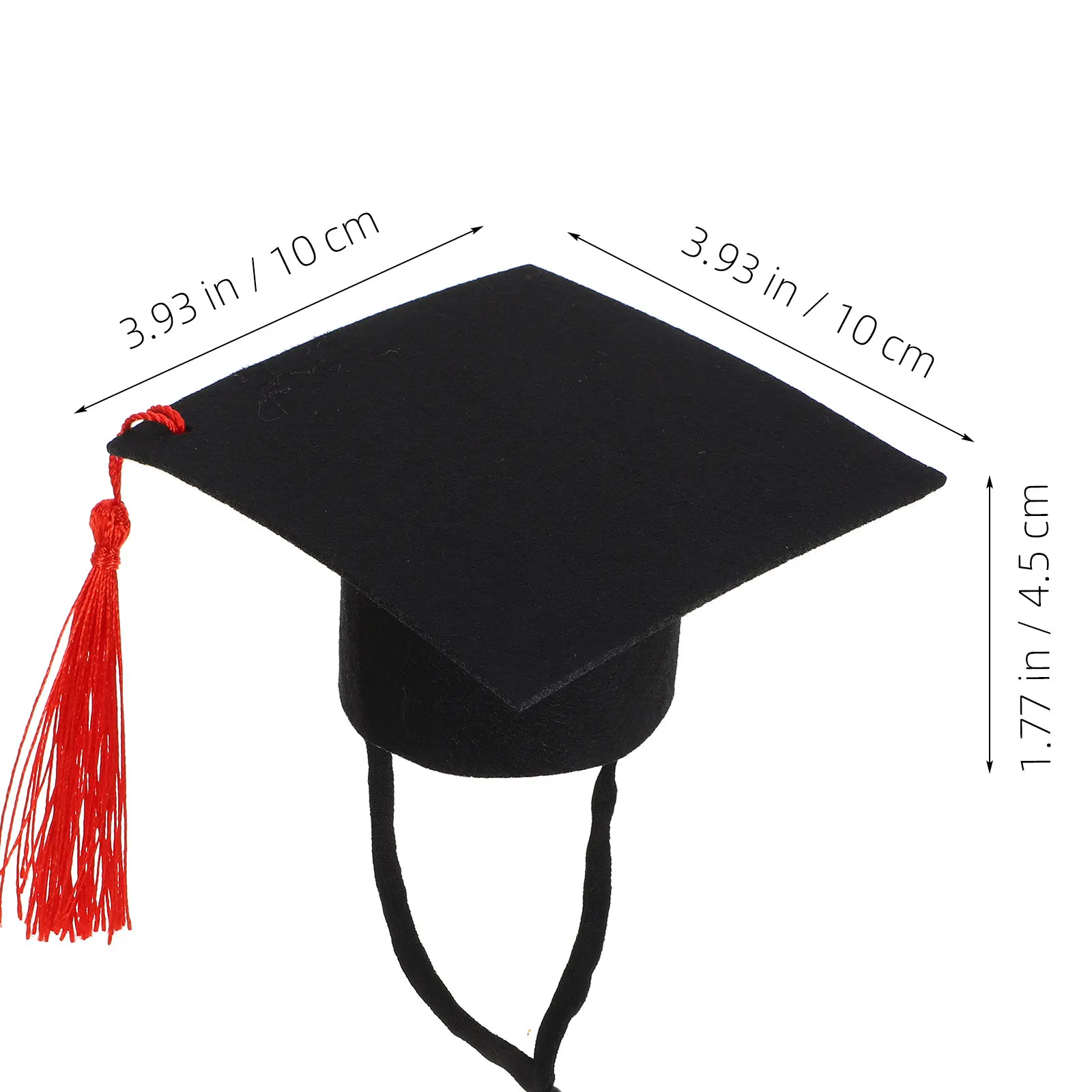 Small Adjustable Hamster Graduation Cap Hat Pet Costume Size S Lightweight Graduation Photo Prop Hat for Hamster Guinea Pig - Image 7