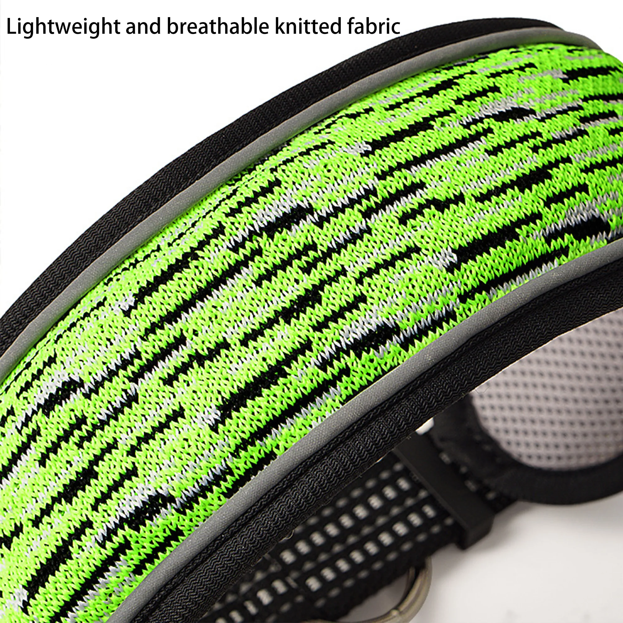 1pc Reflective Dog Collar, Breathable, Adjustable for Small Medium Large Dogs Pug - Image 4