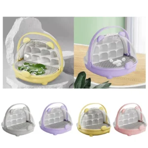 Silkworm Breeding Box Habitat Cage Portable Breathable for Silkworms Turtles Reptile Feeding Box Silkworm Hatching Container