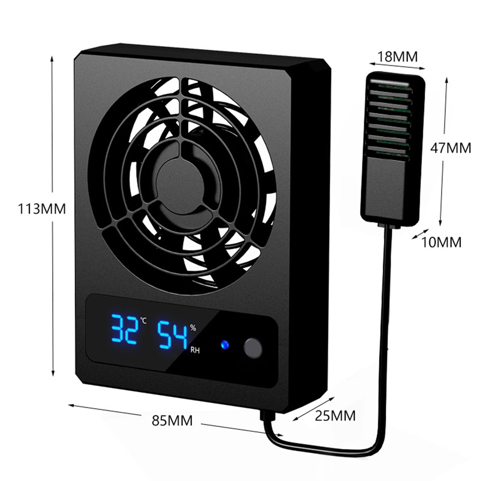 Temperature Control Fan for Reptiles Amphibians with Automatic Switch Available Humidity Settings Fan Dehumidifier Pets Products - Image 7