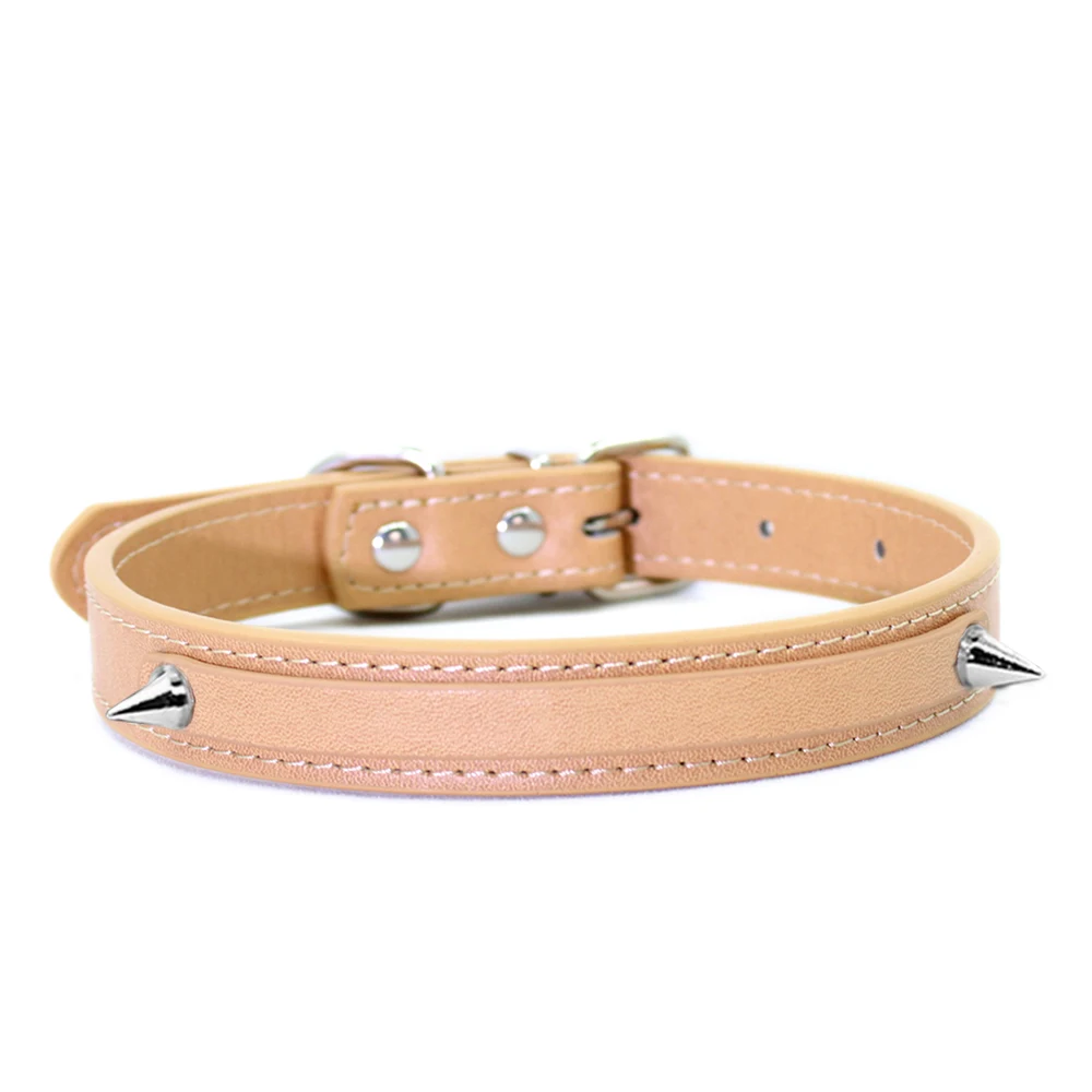 Rhinestone Leather Collar with Rivet Customized Letters Punk Sexy Choker Necklace Cosplay Jewelry for Men Women - Image 12