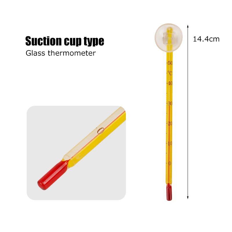 8 Styles Cordless Aquarium Thermometer Lcd Digital External Thermometer Glass Thermometer Fish Tank Mini Suction Cup Thermometer - Image 7