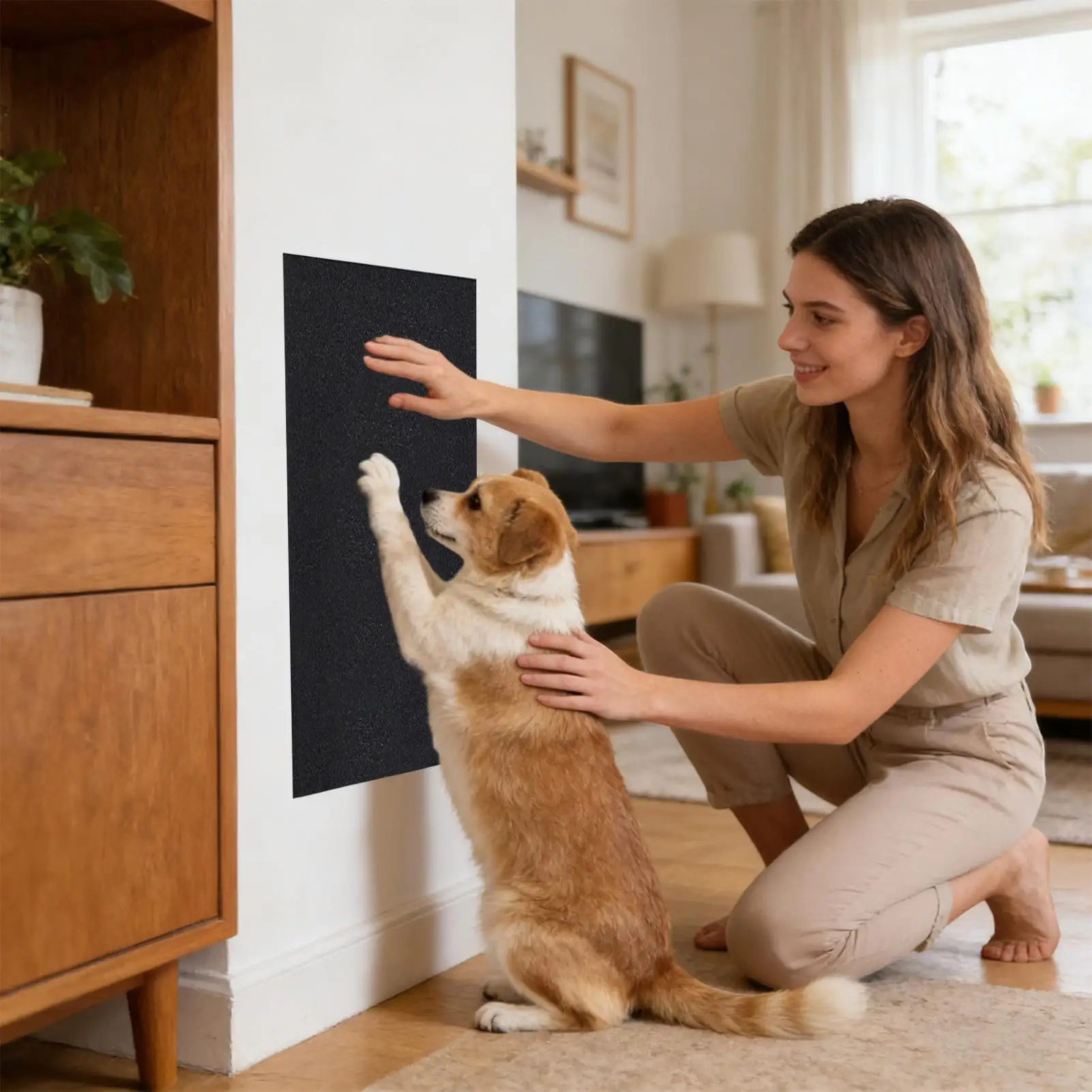 Dog Nail Scratch Board Adhesive Cat Scratching Pad Cat Scratching Emery Paper For Pet Parents Trainers Animal Lovers Apartment - Image 4