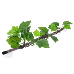 Reptiles Branch Jungle Vines Artificial Climbing Fake Leaves With Suction Cup For Chameleon Snake Bearded Dragon Terrarium Decor