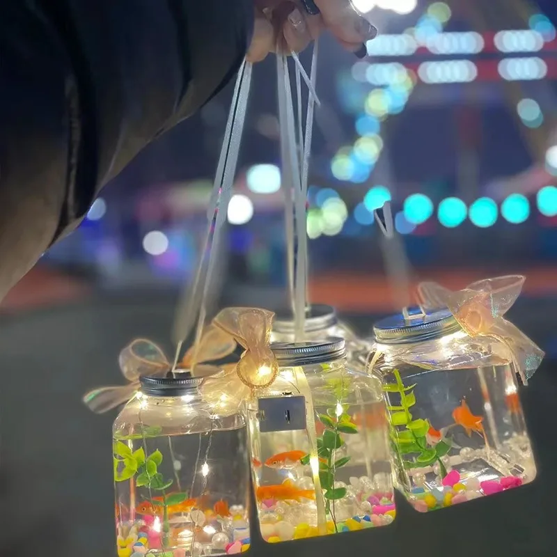 Modern Mini Fish House Silent Ecological Small Breeding Terrarium Desktop Jellyfish Acquario Decoration Items Fish Aquarium - Image 2