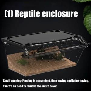 High Ventilation Reptiles Terrariums For Small Pet Transparent Easy Monitoring Design Small Pet Habitat Enclosure Box 87HA