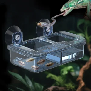 Reptile Water Food Bowl Worm Dish Ceramic Pet Bowls Anti-Escape Mini Reptile Mealworms Bowl for Lizard Bearded Dragon