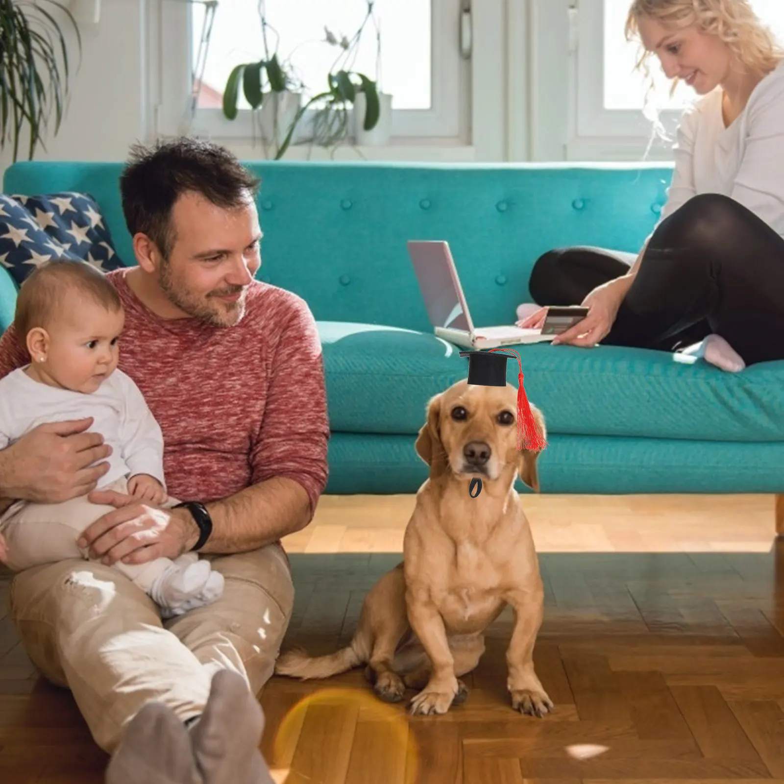 Small Adjustable Hamster Graduation Cap Hat Pet Costume Size S Lightweight Graduation Photo Prop Hat for Hamster Guinea Pig - Image 6