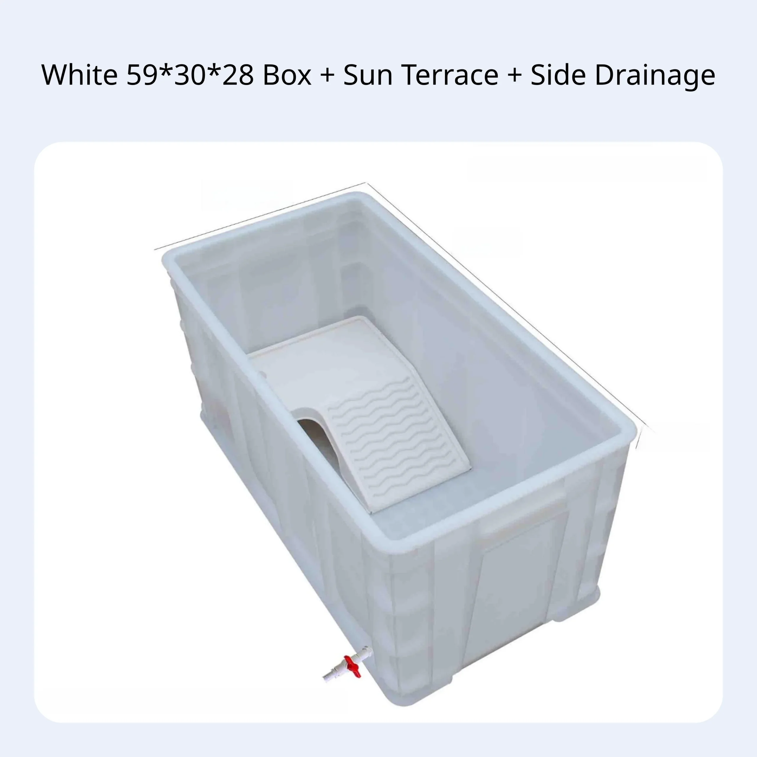 Rectangular Turtle Habitat With Drain Narrow Turtle Tank With Drainage Turtle Enclosure Household Aquarium Rectangular Breeding - Image 8