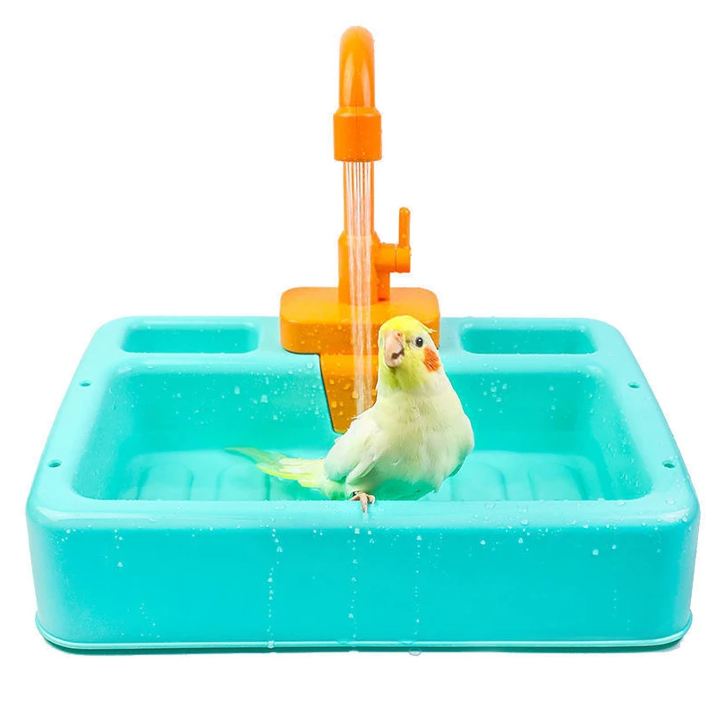 1PC Parrot Shower Pet Bird Bath Cage Basin Parrot Bath Basin Parrot Shower Bowl Birds Accessories Parrot Toy Bird Bathtub - Image 6