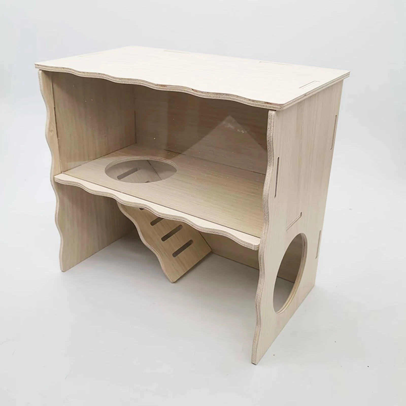 Wooden Guinea Pig House Pet Animal Hide Hideout Gerbils Chamber Hut Hamster Hideout Cage for Mice Hamster Gerbils Pet Tool - Image 3