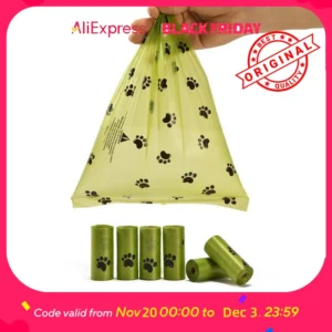 Eco-Friendly Pet Waste Bags - Biodegradable, Scented, Leakproof, for Dogs & Cats, Poop Bag Dispenser Included