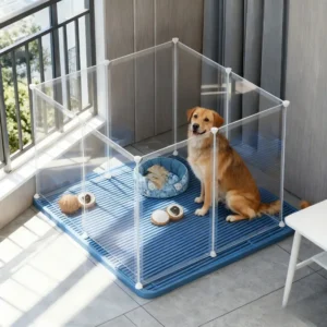 Transparent DIY Pet Playpen Fence-Multifunctional No Assembly Required Lightweight Durable Plastic Mesh Animals Playpen6/8/10pcs