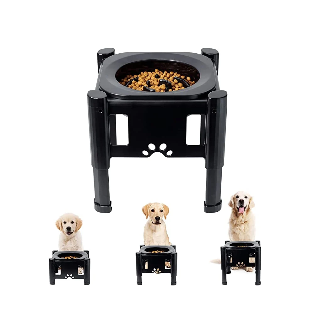 Height Adjustable Dog Bowls No Spill Raised Pet Elevated Water Bowl Non-Slip Puppy Cat Slow Water Feeder 2.2L/75oz - Image 9