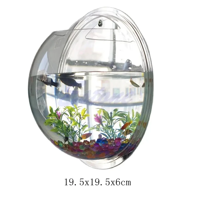 Wall Mounted Acrylic Fish Bowl Transparent Wall Hanging Fish Tank Wall Mounted Aquarium Wall Plant Pot Planter - Image 6