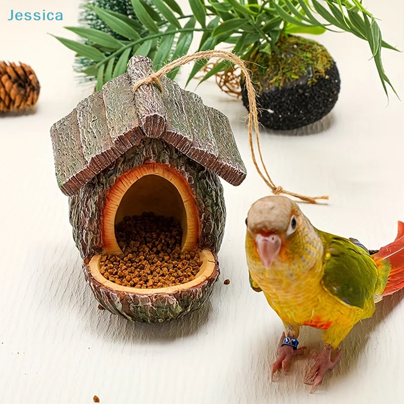 ♥Natural Bark Bird House – Weatherproof Hanging Bird Nest Feeder for Wild Birds & Garden Decoration - Image 5