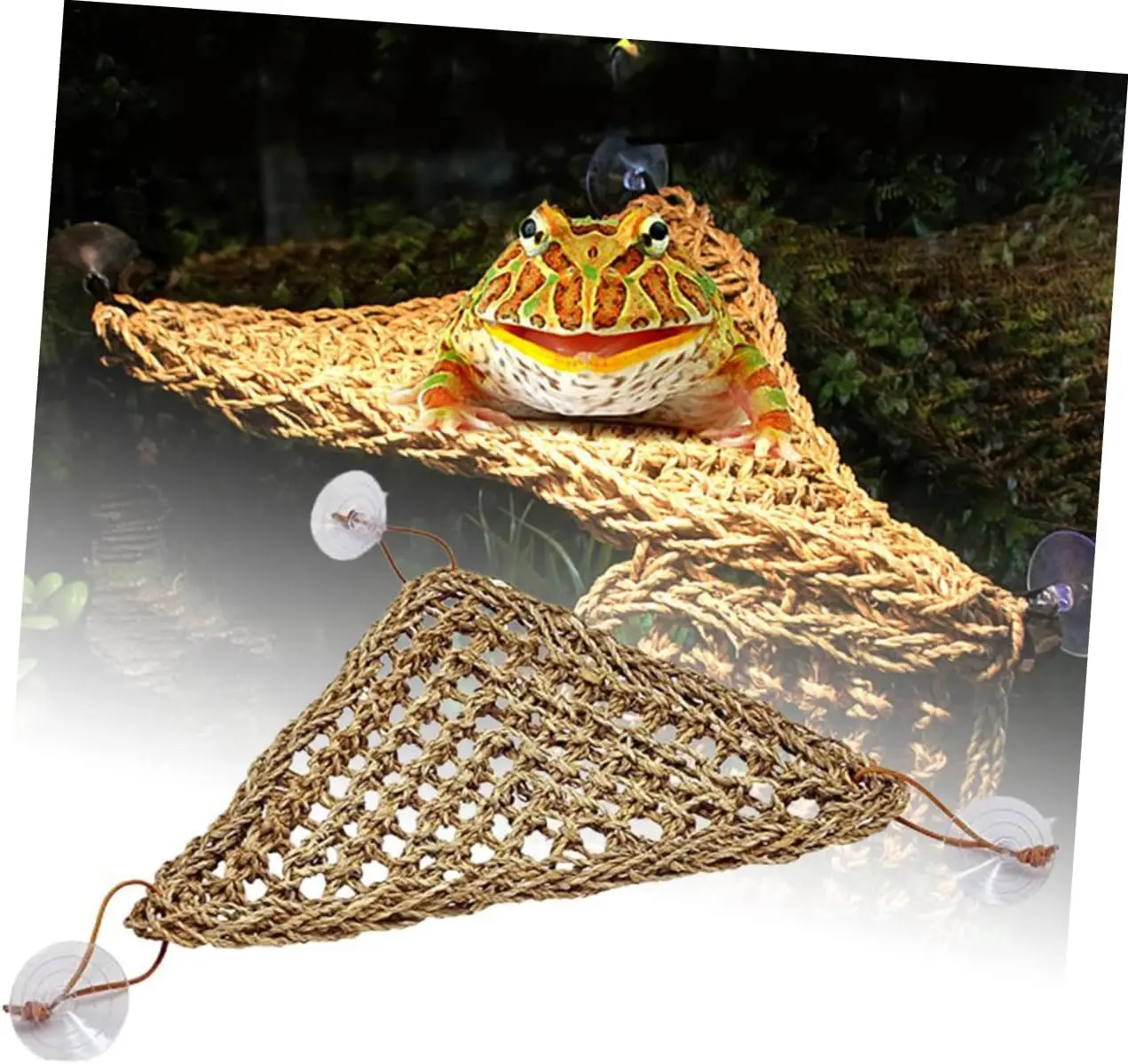 Stable Triangle Lizard Hammock Suckers Comfortable Elevated Bed for Reptiles for Geckos and Small Crabs Reptile Accessory Play - Image 2