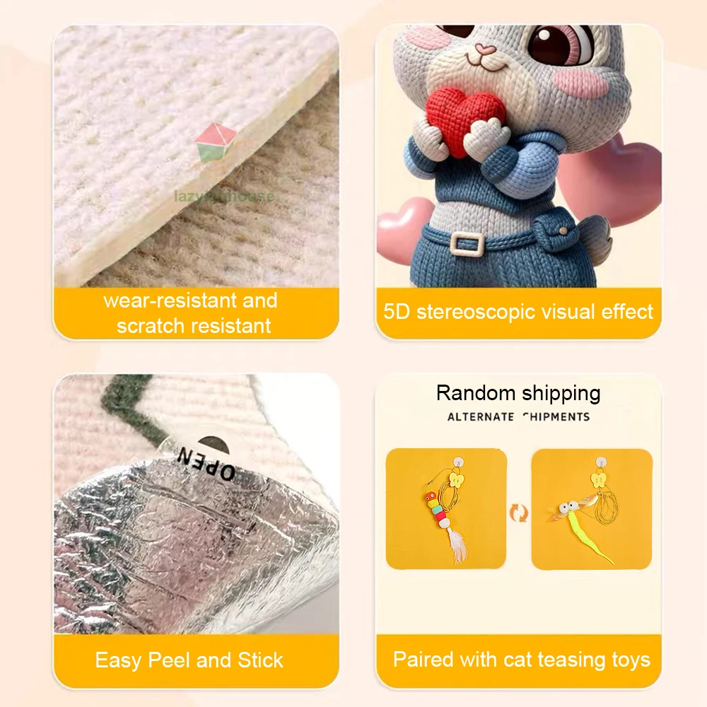 Cat Scratch Sofa Mat Self-Adhesive Cat Carpet Mat Prevent Cat Scratcher Furniture Couch Corner Wall Protector Cat Scratcher Mat - Image 5