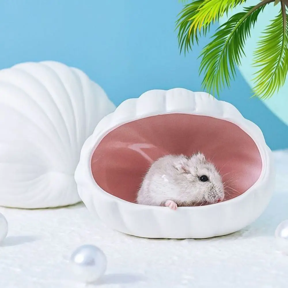 Fish Tank Shell Landscaping Ceramic Hamster Nest Cute Cartoon Pet Hiding House Cooling Creative Pet Shelter Jewelry Storage - Image 4