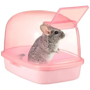 Plastic Sand Bath Box Chinchilla Sauna Toilet  Hamster Toilet For Chinchilla Guinea Pig Pets Grooming Design Hamster Accessories