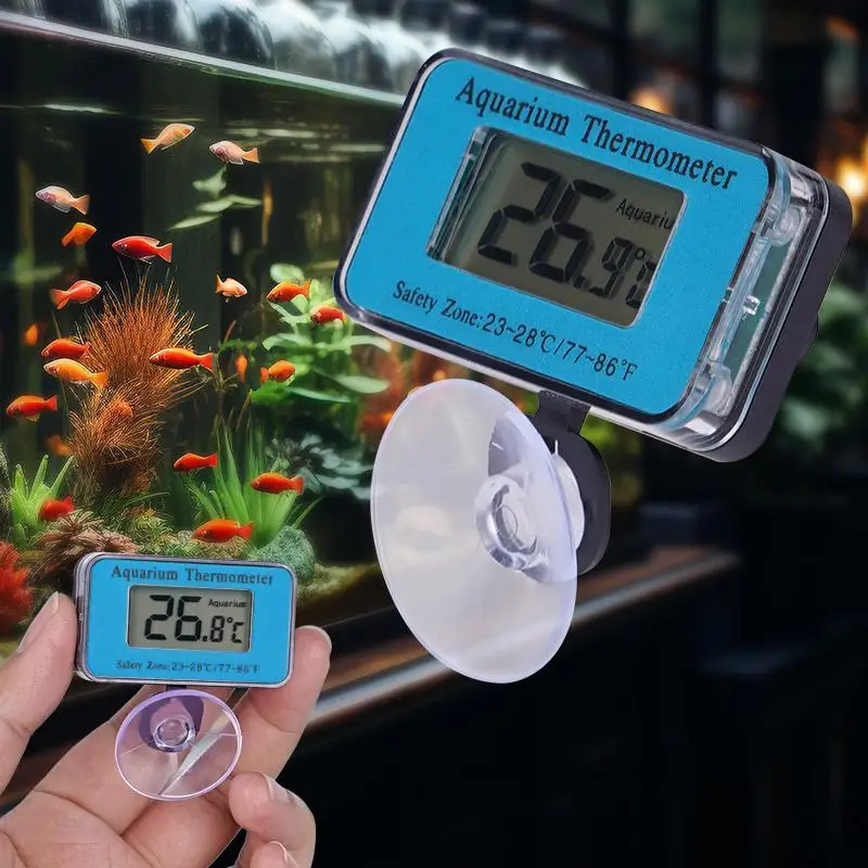 8 Styles Cordless Aquarium Thermometer Lcd Digital External Thermometer Glass Thermometer Fish Tank Mini Suction Cup Thermometer - Image 6
