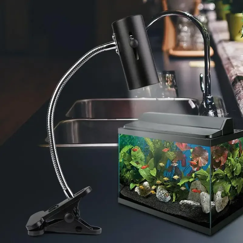 Turtle Fish Tank Reptile Heating Light Holder 360 Degree Rotation E27 Lamp-socket Clip-on Bulb with Lamp Clip Cover уф лампа для - Image 4