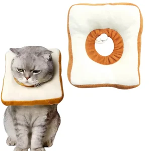 Toast Style Adjustable E-Collar - Soft Recovery Cone for Cats/Dogs Post-Surgery, Bite-Proof & Foldable Design