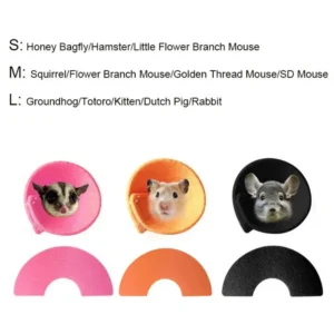 Anti Licking Hamster Anti Bite Collar Soft Colorful Hamster Protection Cone Velvet Squirrel Recovery Collar for After Injury