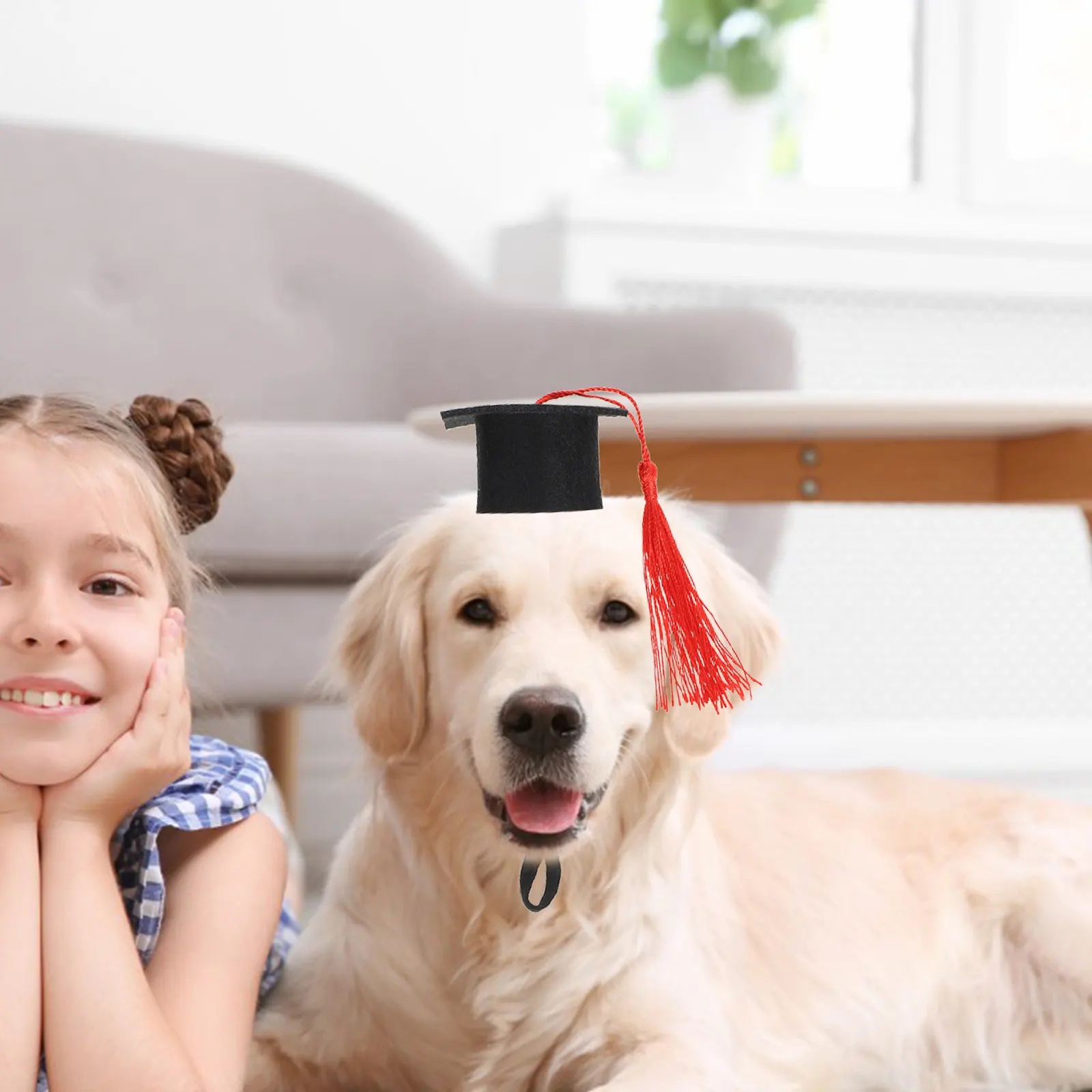 Small Adjustable Hamster Graduation Cap Hat Pet Costume Size S Lightweight Graduation Photo Prop Hat for Hamster Guinea Pig - Image 4