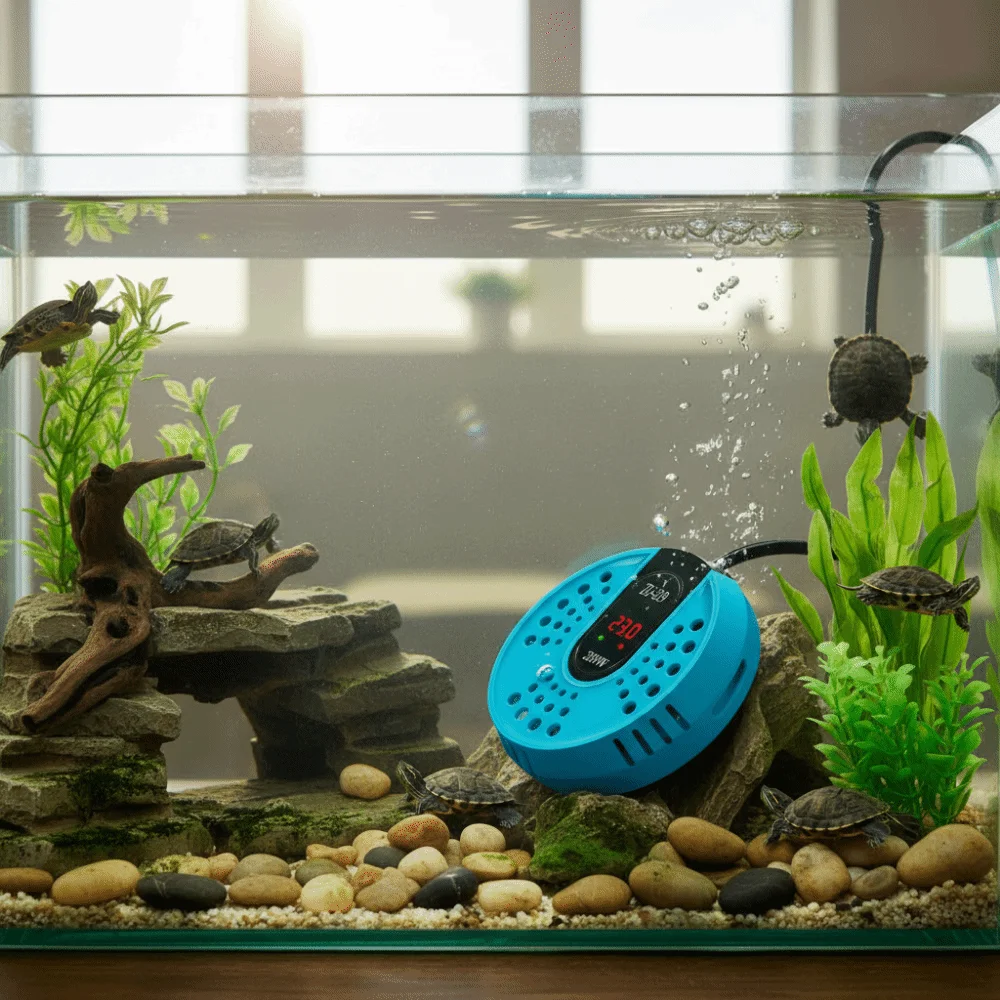 17-34°C Aquarium Turtle Heater LCD Display Low Water Level Mini Aquarium Heater Temperature Controller Automatic - Image 4