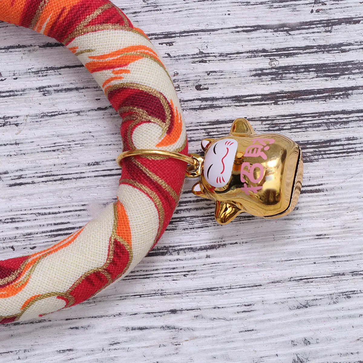 Japanese Style Cat Collar Red Size S Lucky Cat Pattern Soft Cotton Comfortable Pet Supplies Outdoor Walking Fashionable - Image 6