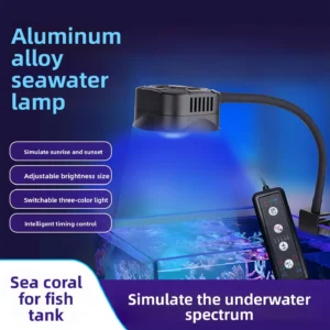 Deep-sea spectral intelligent coral lamp with UV-excited fluorescent protein highlight lens