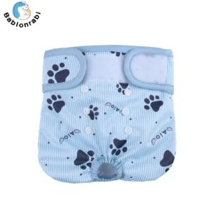 1 PC Reusable Dog Diaper Adjustable Waist Button Design Soft Washable Pet Sanitary Pants for Small Medium Dogs Washable Lady Dog