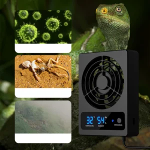 Reptiles Amphibians Fan with Automatic Switch Available Humidity Settings Fan Dehumidifier For Temperature Control Pets Products