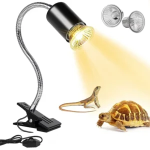Reptile Heat Lamp With US EU Power Cord Rotatable Basking Spot Light Simulated Sunlight For Turtle Lizard Dimmable Heating Lamp